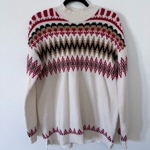 $10 or 🆓 BUY ONE GET ONE FREE 🆓 
LOFT Red and White Knit Sweater
